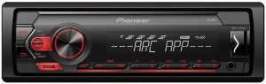 PIONEER MVH-S120UB Radio Samochodowe 1DIN USB AUX – Bez CD, Czerwone Podświetlenie LED 