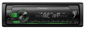 Pioneer MVH-S120UBG Radio Samochodowe 1DIN USB AUX – Bez CD, Zielone Podświetlenie